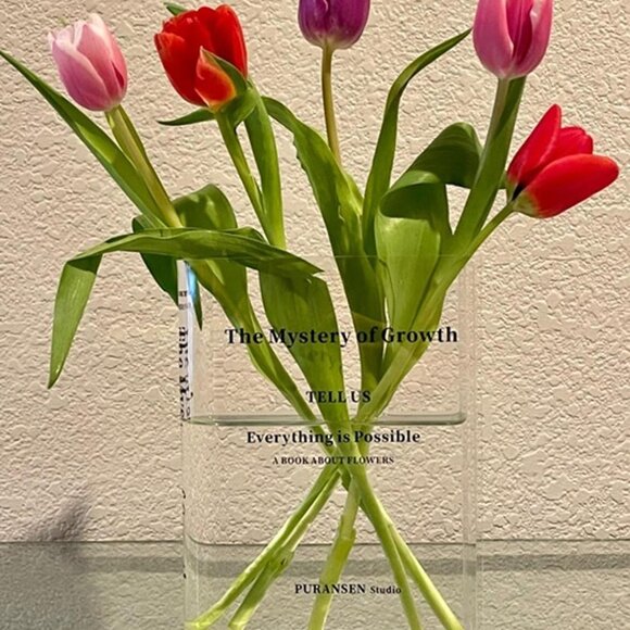 NEW Bookend Vase for Flowers, Bookshelf Decor, Unique Vase, Flowers not include - Picture 10 of 10